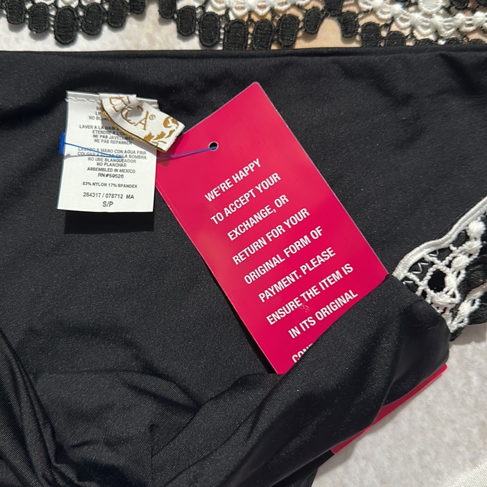 🆕NWT 2 PC BECCA Delilah Crochet Bikini Top + Bottom - Picture 16 of 16